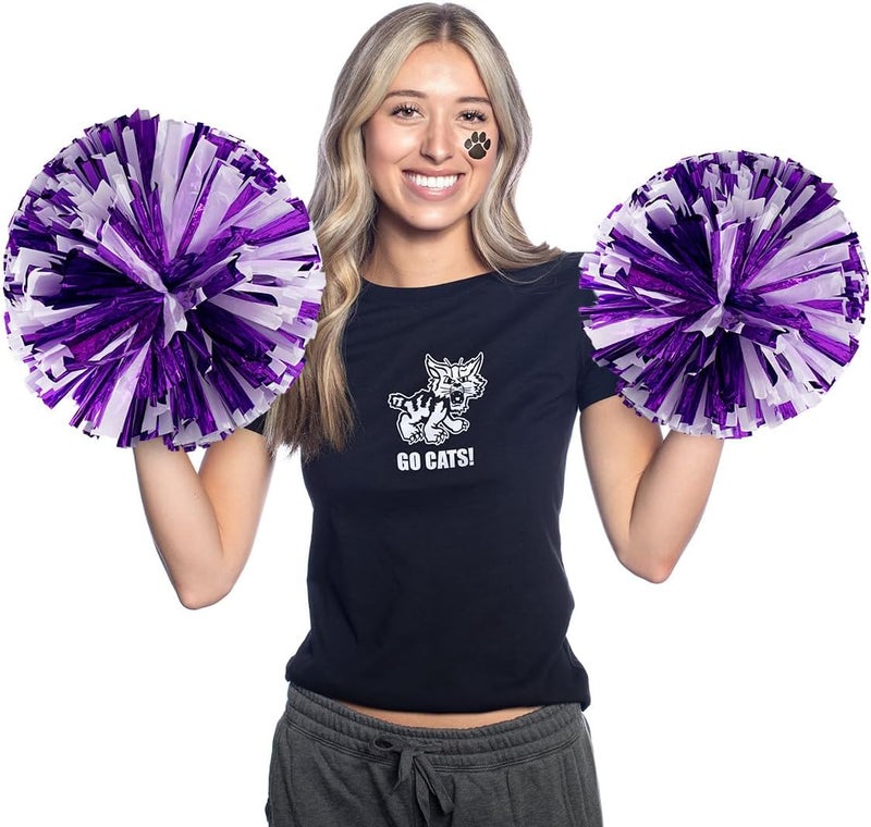 Anderson's Metallic Purple & White Foil Baton School Spirit Shakers, Cheerleader Pom Poms, Football, Basketball, Homecoming Squad, Team, Party, Dance, Club, Performance, Fan Celebration Pack of 2 - Image 5